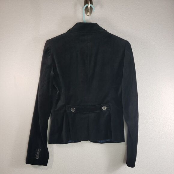Ann Taylor Loft Size 0 Black Velvet Blazer 1558 - Picture 2 of 7